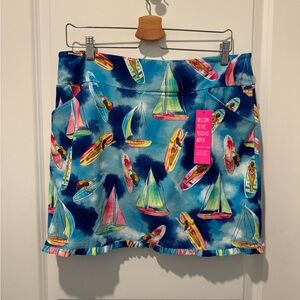ARYEH UPF 50 Surfers Print Skort NWT